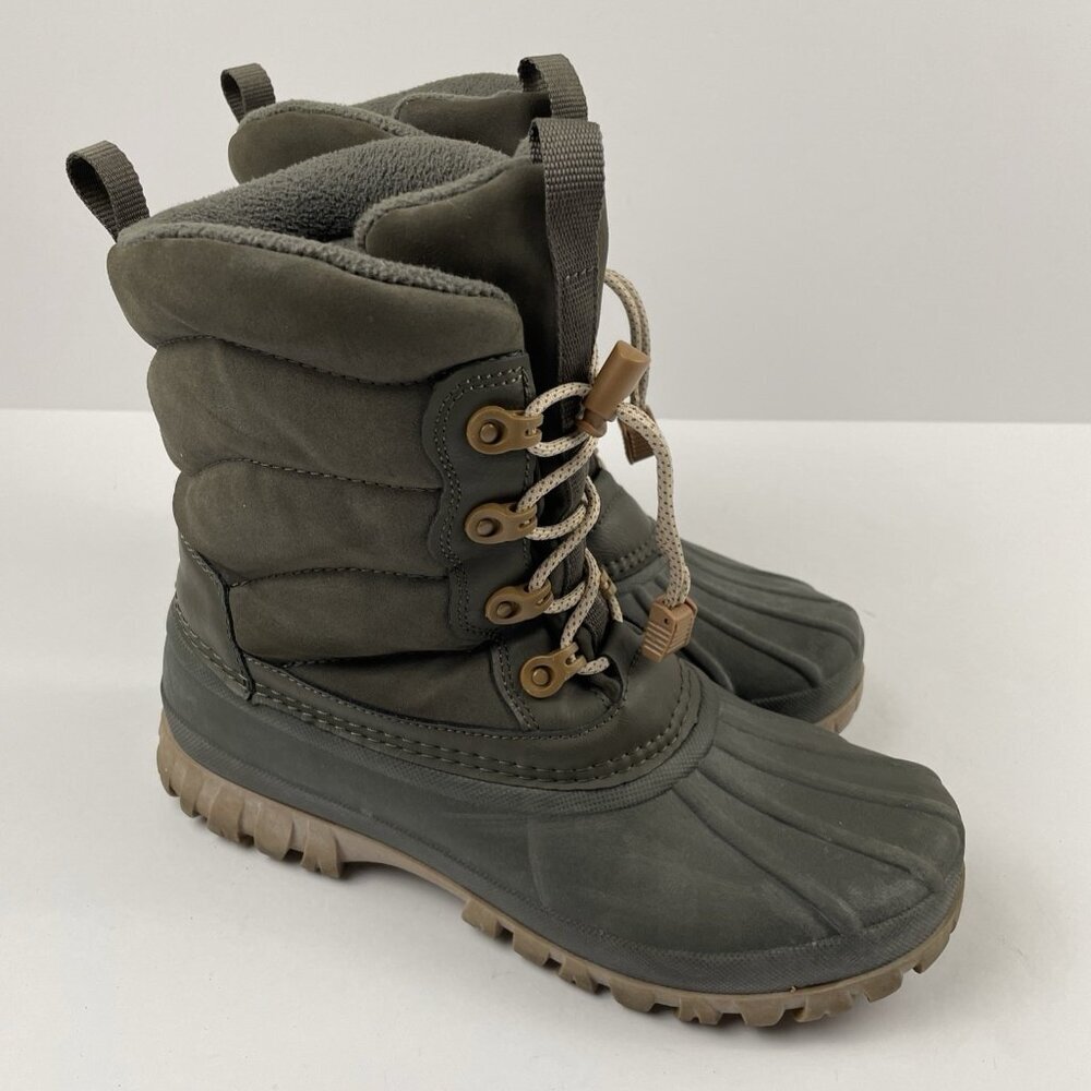 Storm By Cougar Cardiff Snow Boots Women's 9W Brown WB-Q Cinch Cord Lined